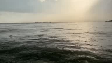 hot girl pampering in the sea