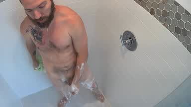 Shower tease from him