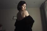 fur coat on a naked body