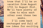 vacation
