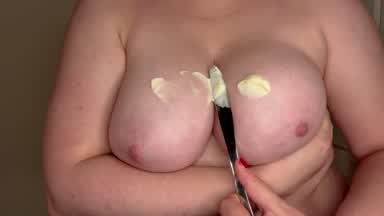 Spread Mayo on these Milky White Boobs with Me