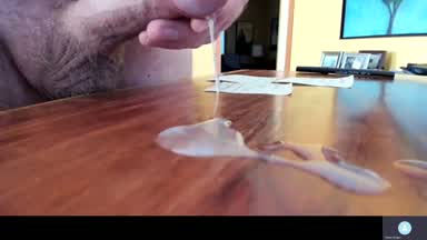 cum shot with woman on mic