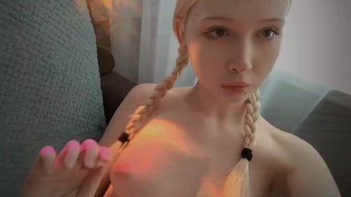 under my cute skirt without panties - Lada