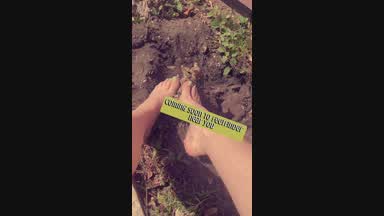 Sexy dainty feet put to work