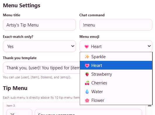 Chaturbate - artsysalter's image for Artsy's Tip Menu